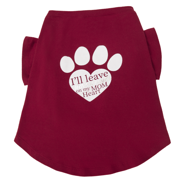 Foto de camisa roja de ropa para perros pequeños
