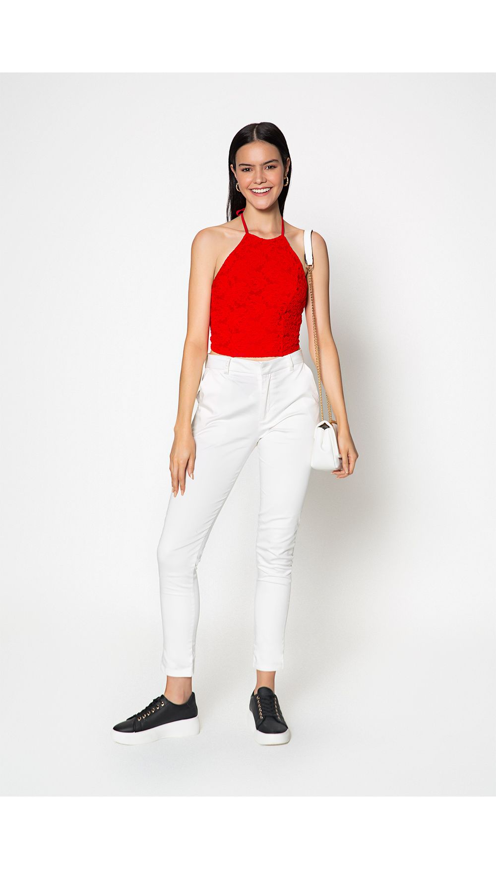Blusa crop en crochet