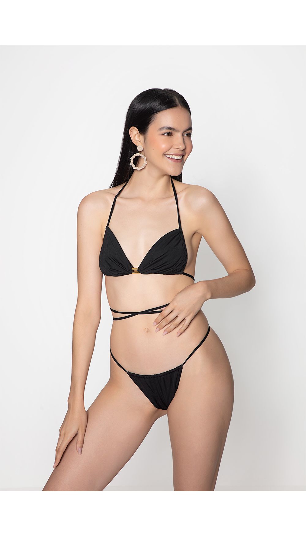 Vestido de baño top triangulo con tiras