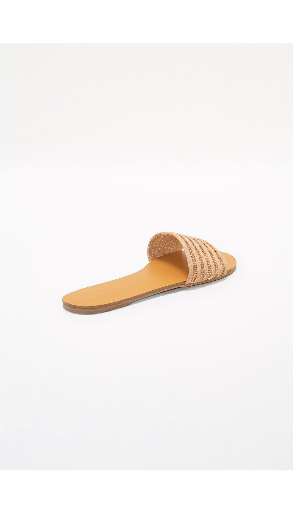 Sandalia plana hot fix en capellada
