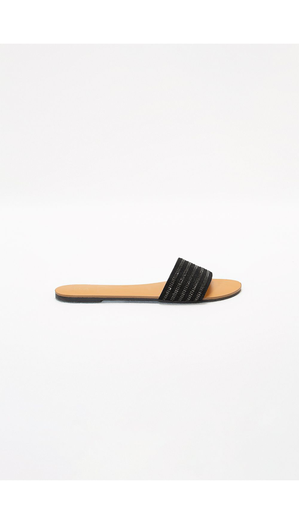 Sandalia plana hot fix en capellada