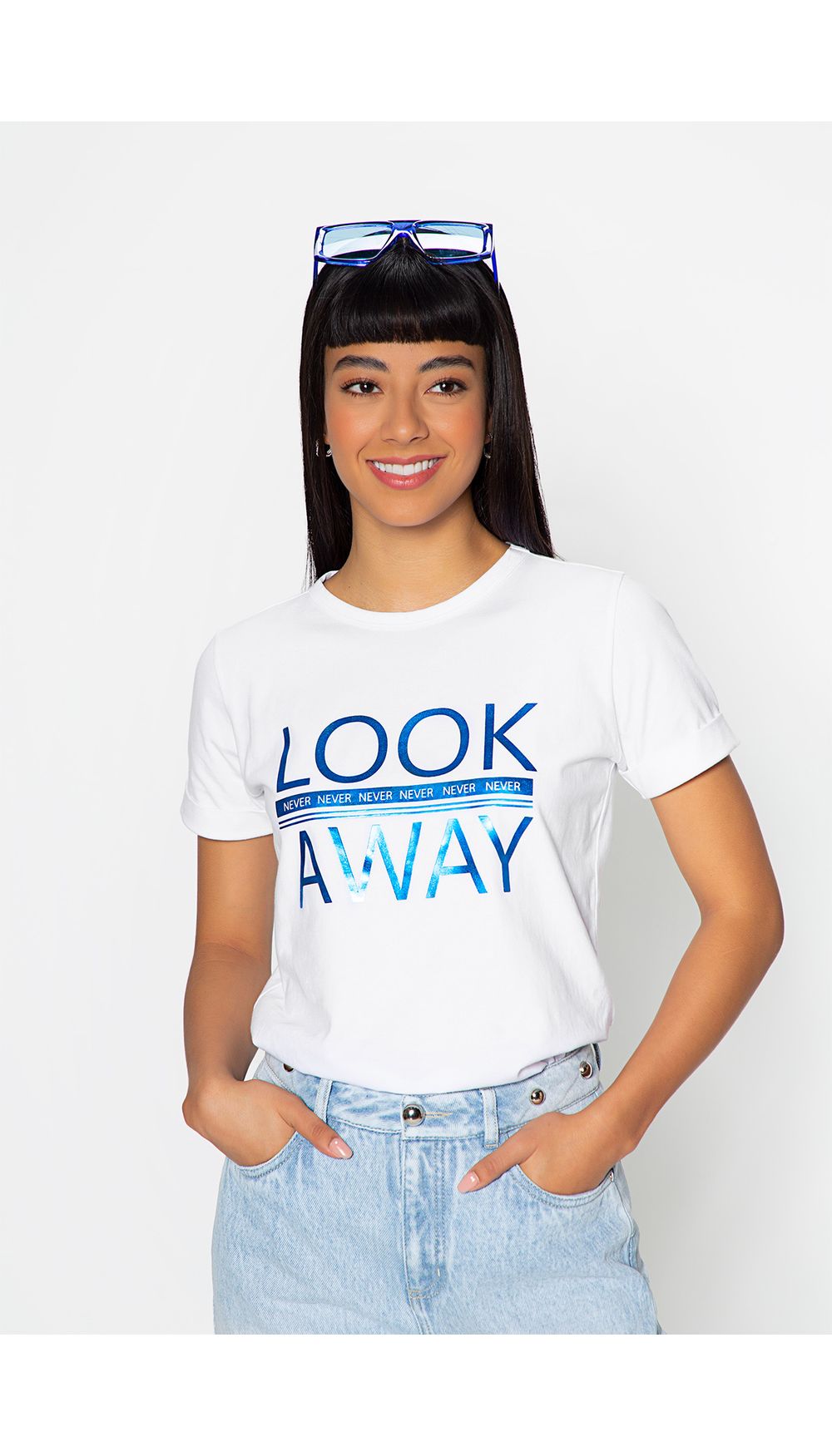 Camiseta manga corta con estampado en foil de colores