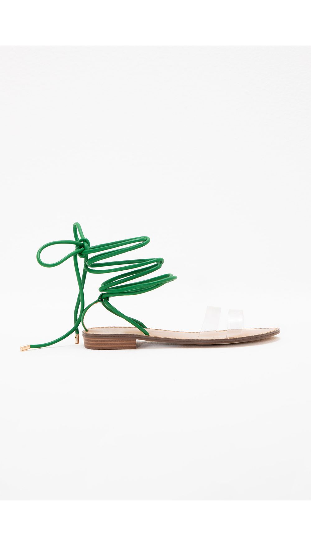 Sandalia gladiadora con vinilo
