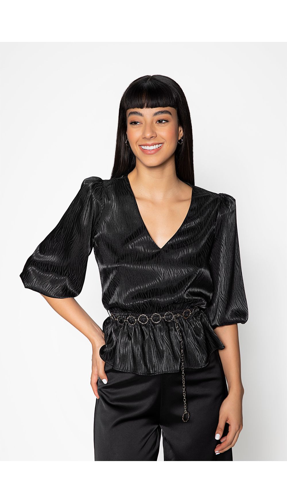 Blusa manga tres cuartos