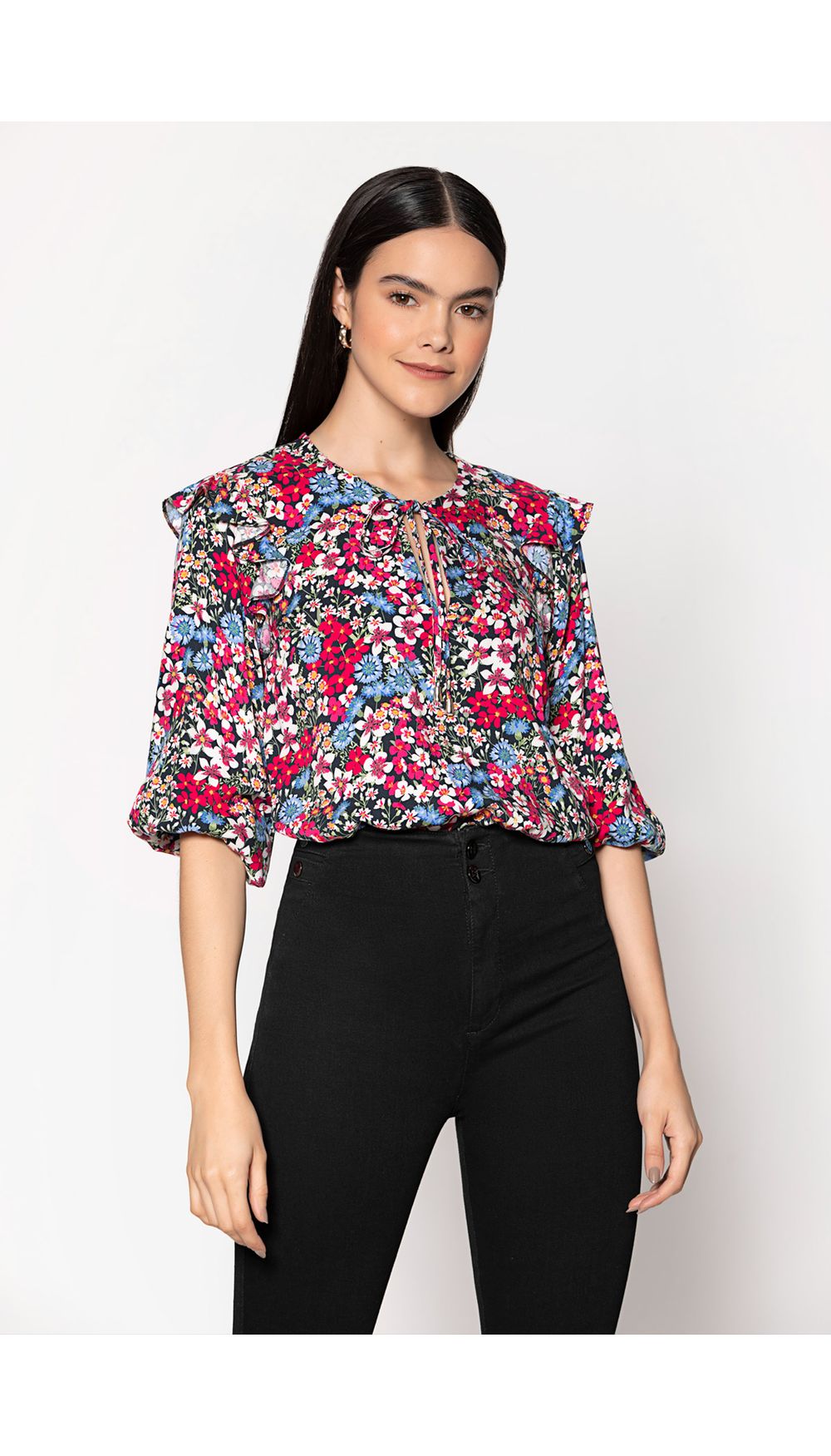 Body  manga tres cuartos con bolero en s