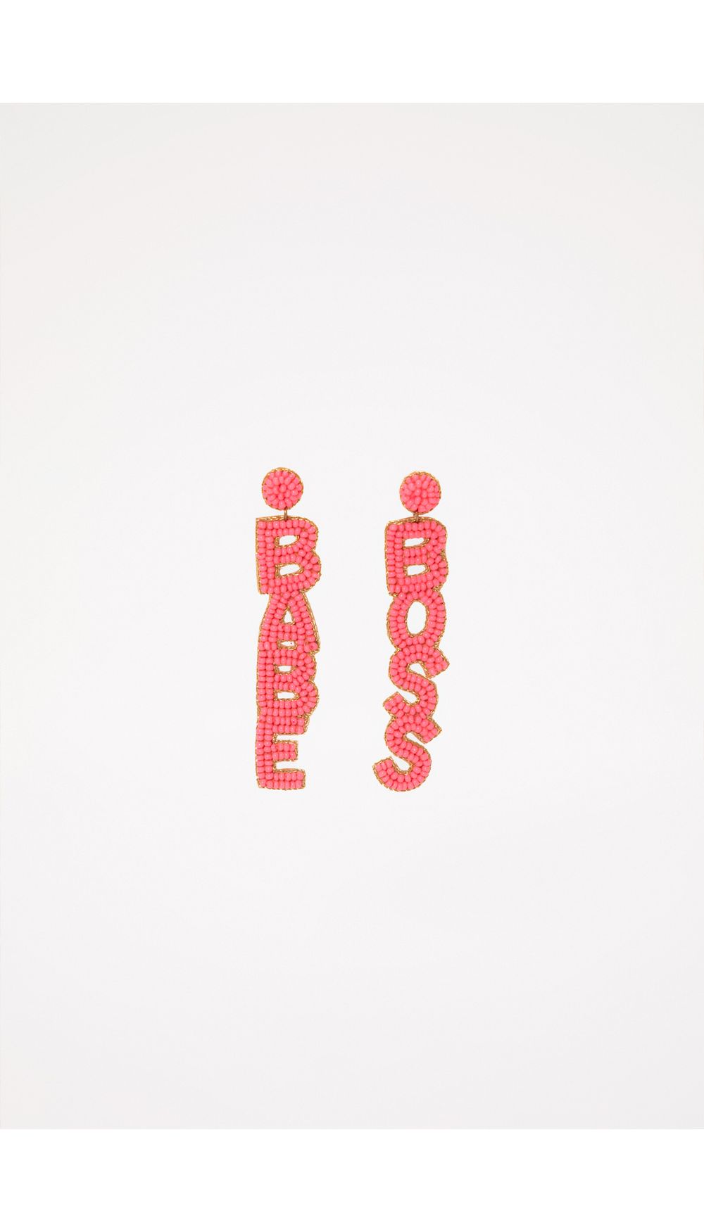 Aretes texto con canutillos
