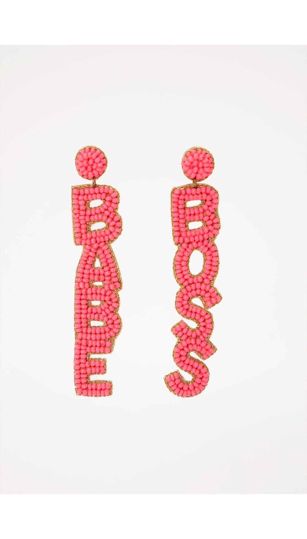 Aretes texto con canutillos