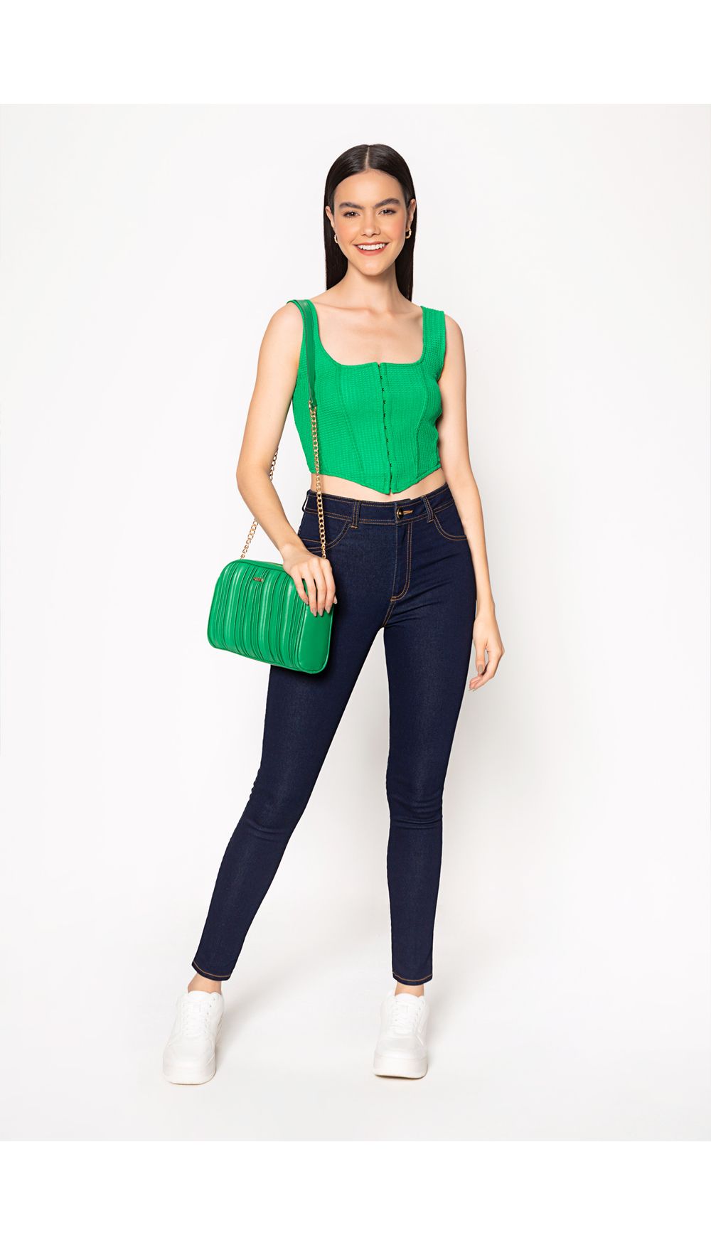 Blusa tipo corset