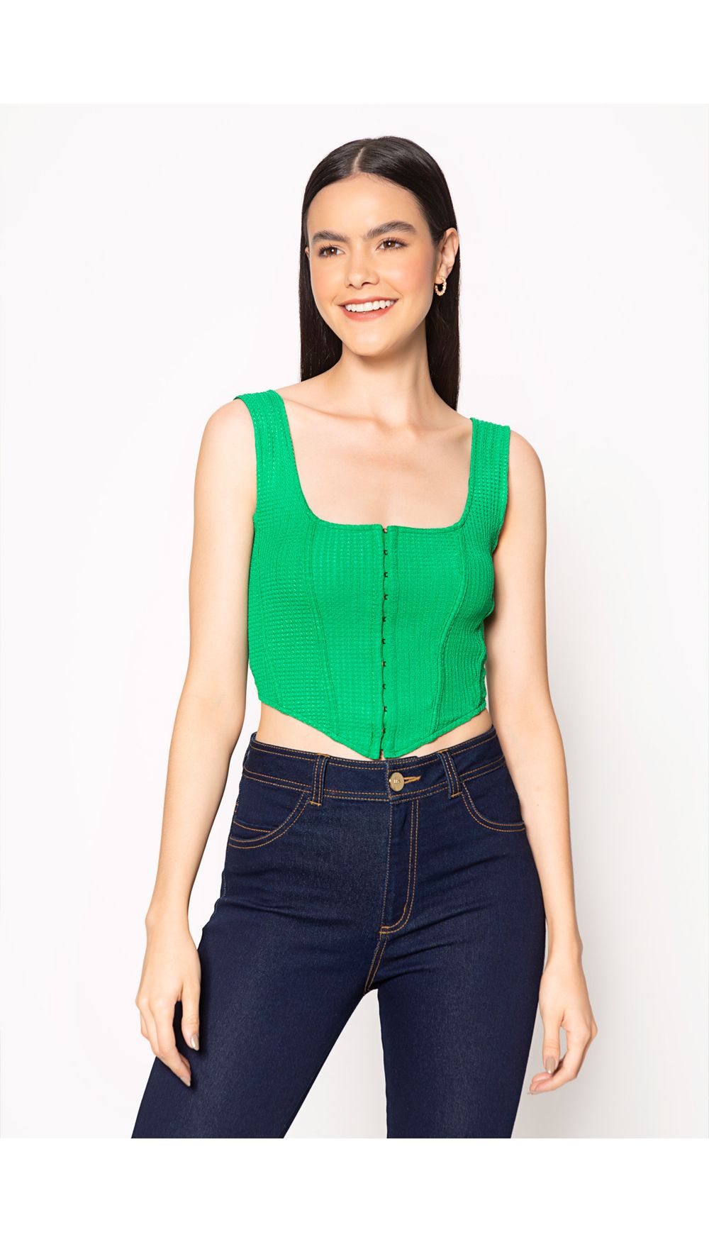 Blusa tipo corset
