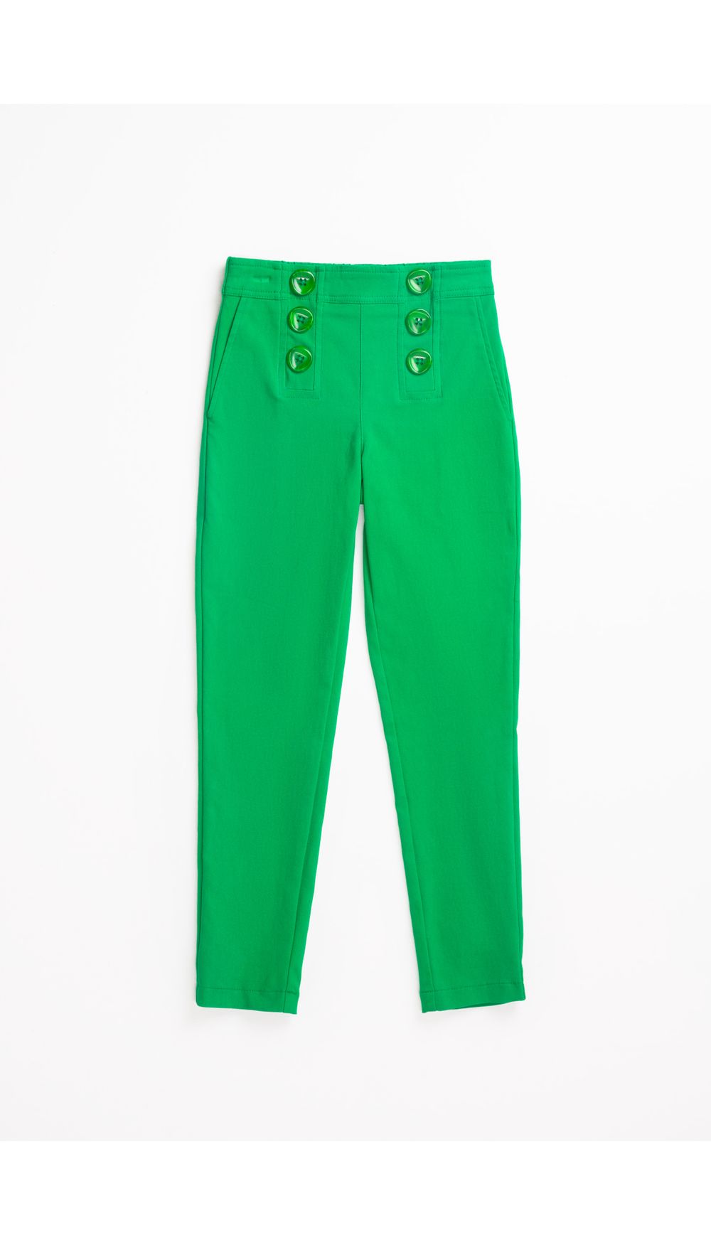 Pantalon niña skinny con botones en fren