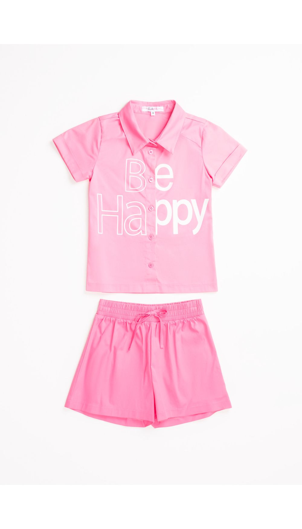 Conjunto niña de short con estampado.