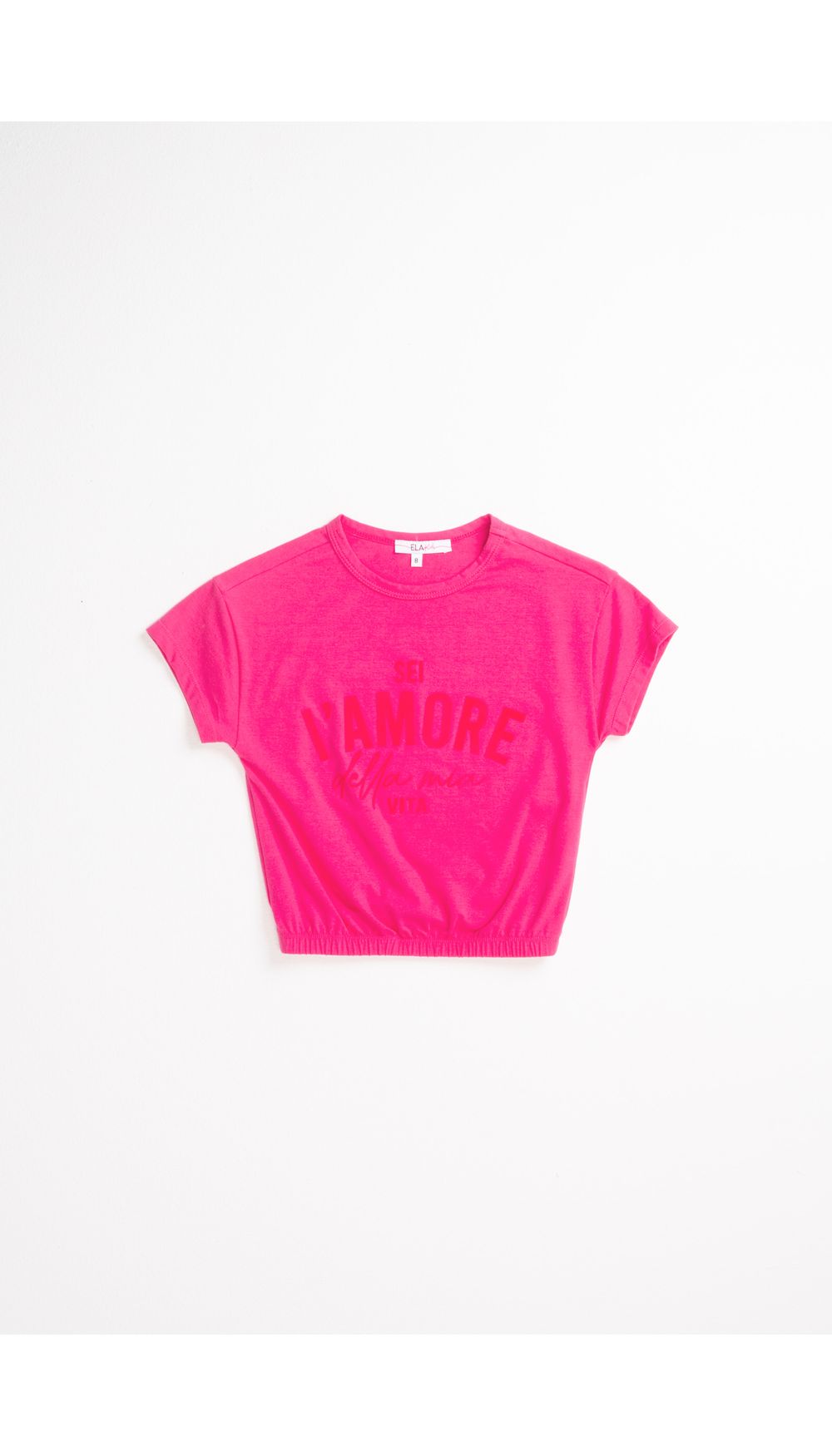 Camiseta cropped para niña