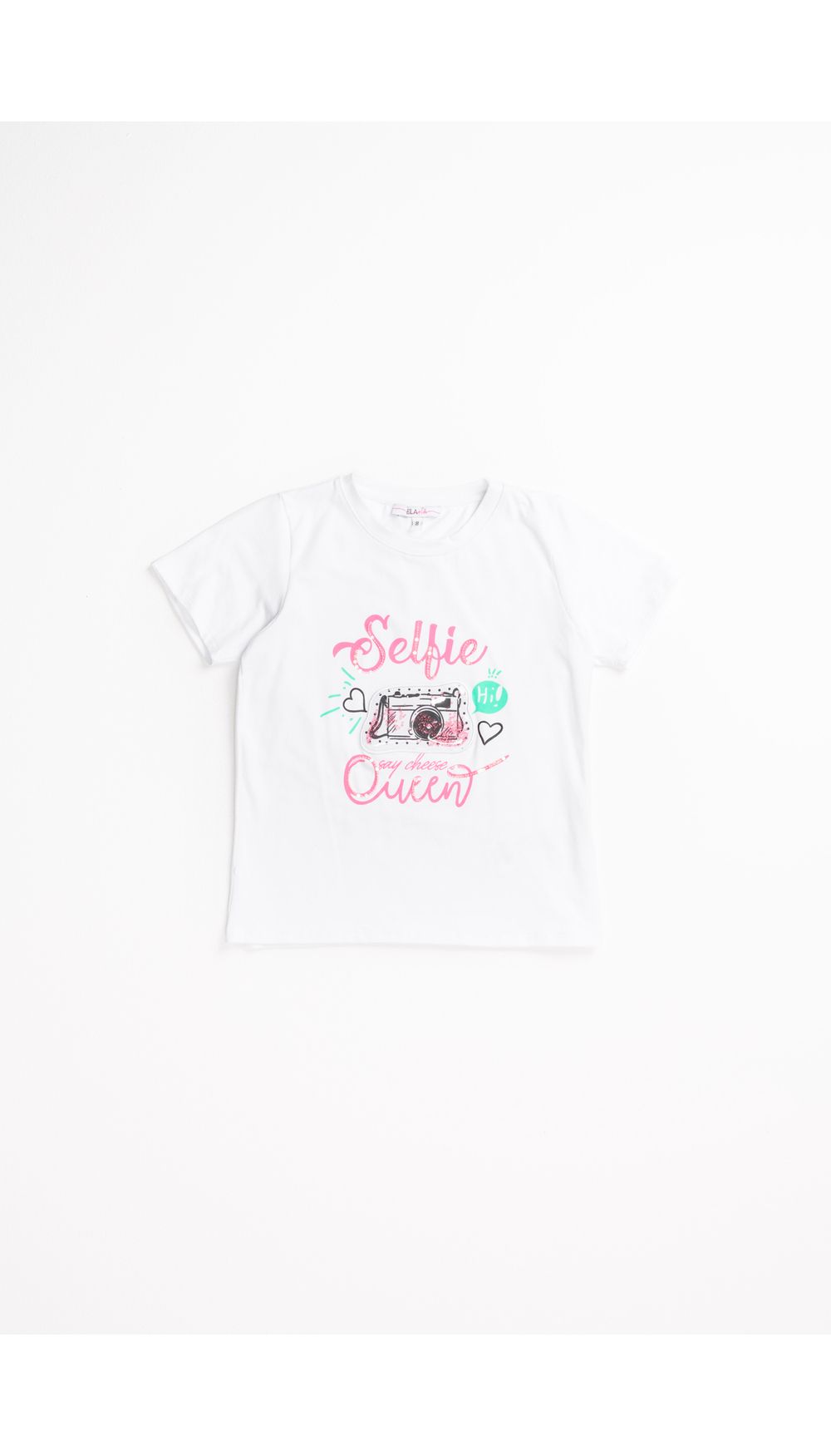 Camiseta niña con estampado selfie