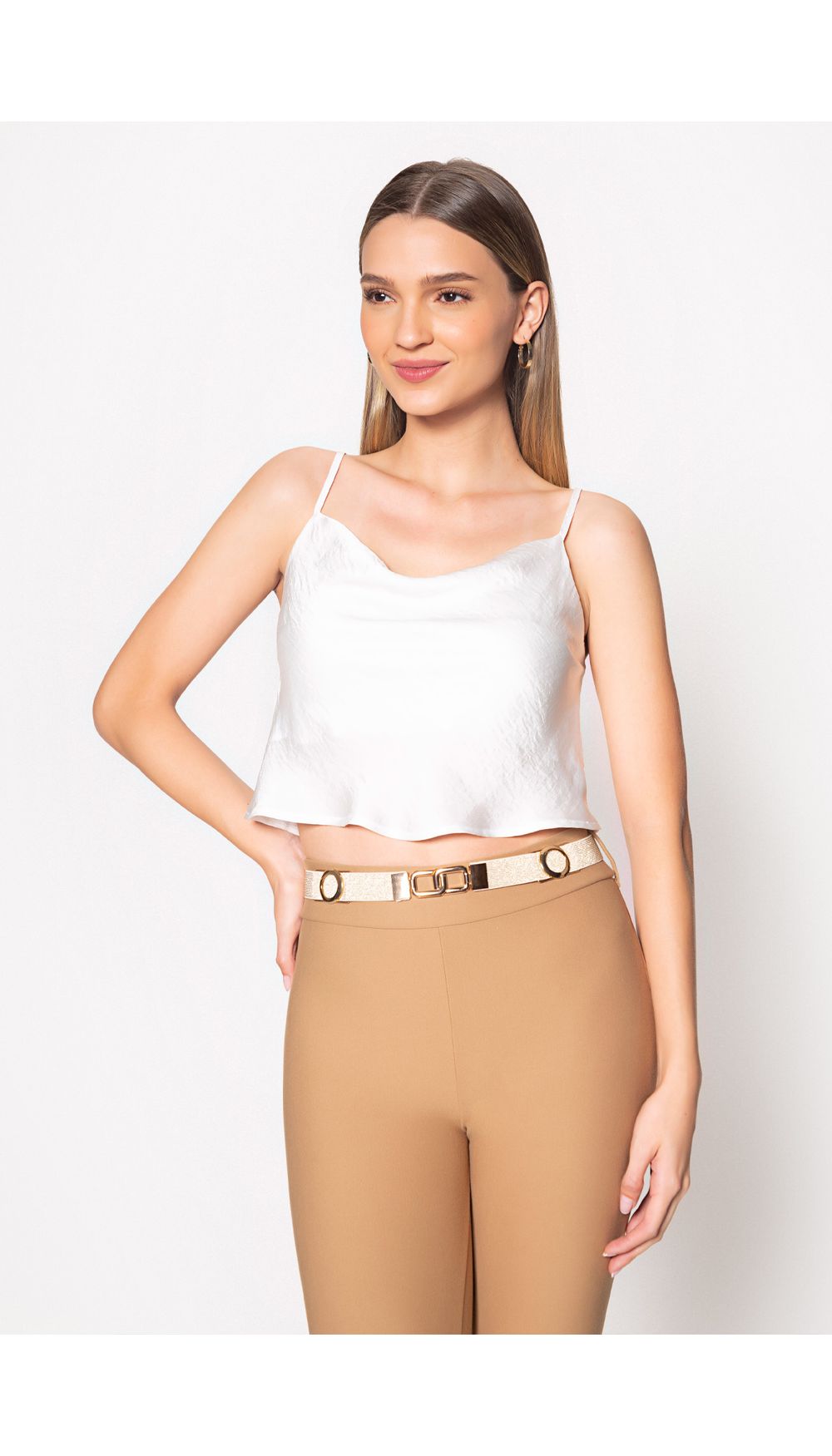 Blusa dama crop de tiras