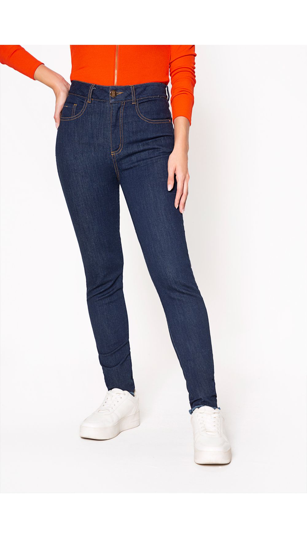 Jean tiro alto alto  ultra slim