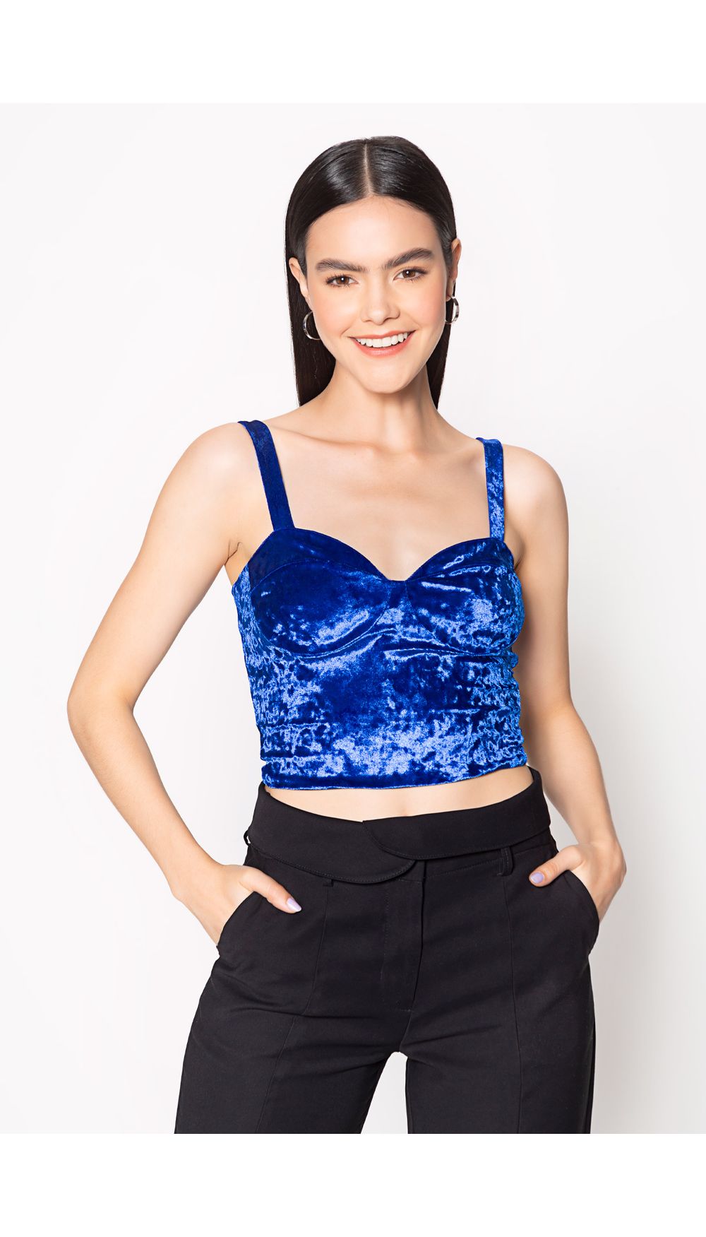 Blusa tiras con escote corazon