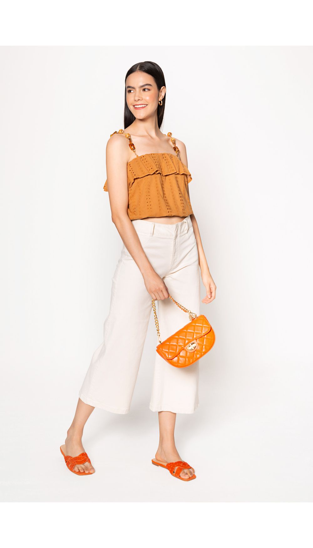 Blusa para damade tiras con insumo
