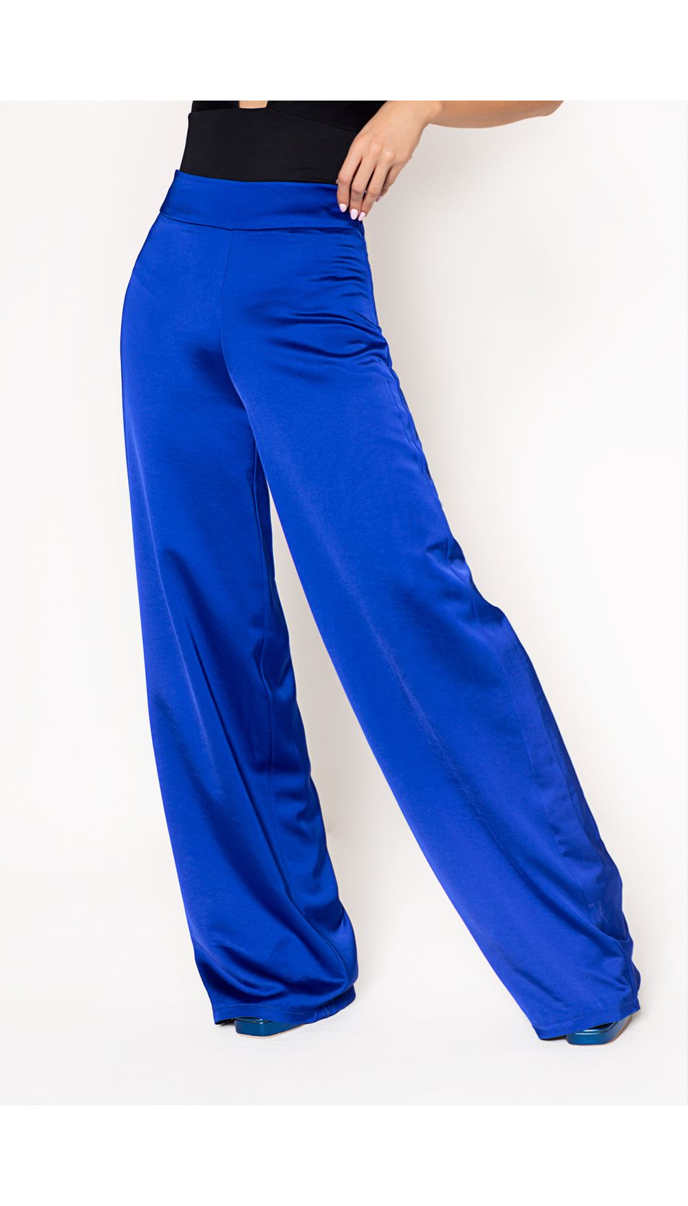 Pantalon palazo con pretina ancha