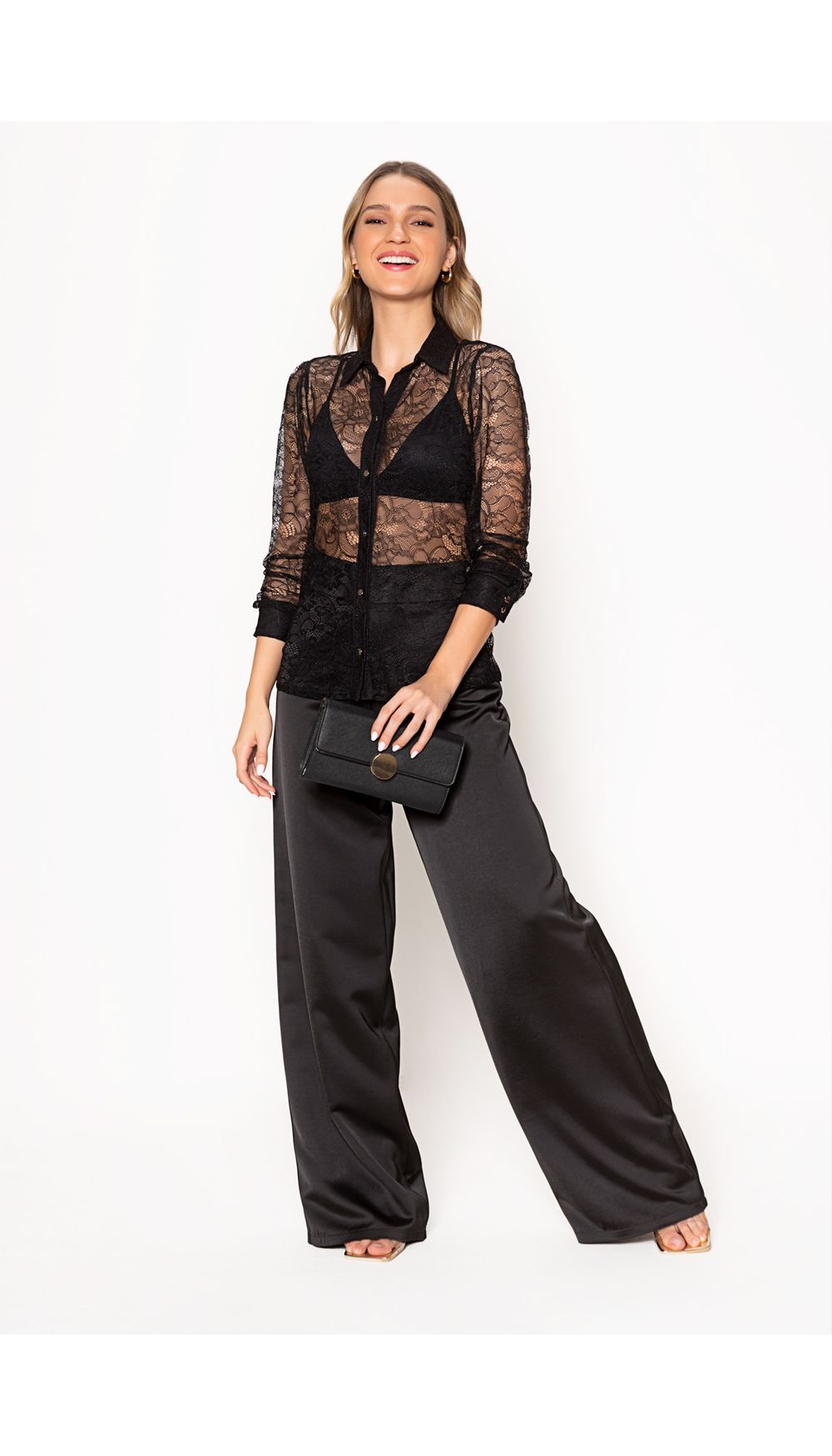 Blusa para dama manga tres cuartos