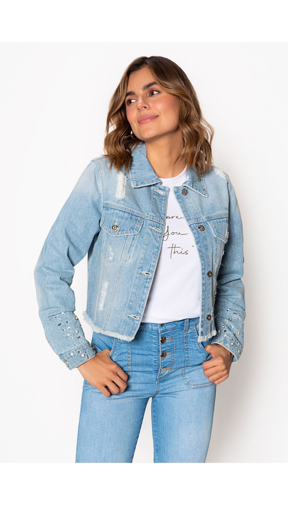 Chaqueta dama con cristales