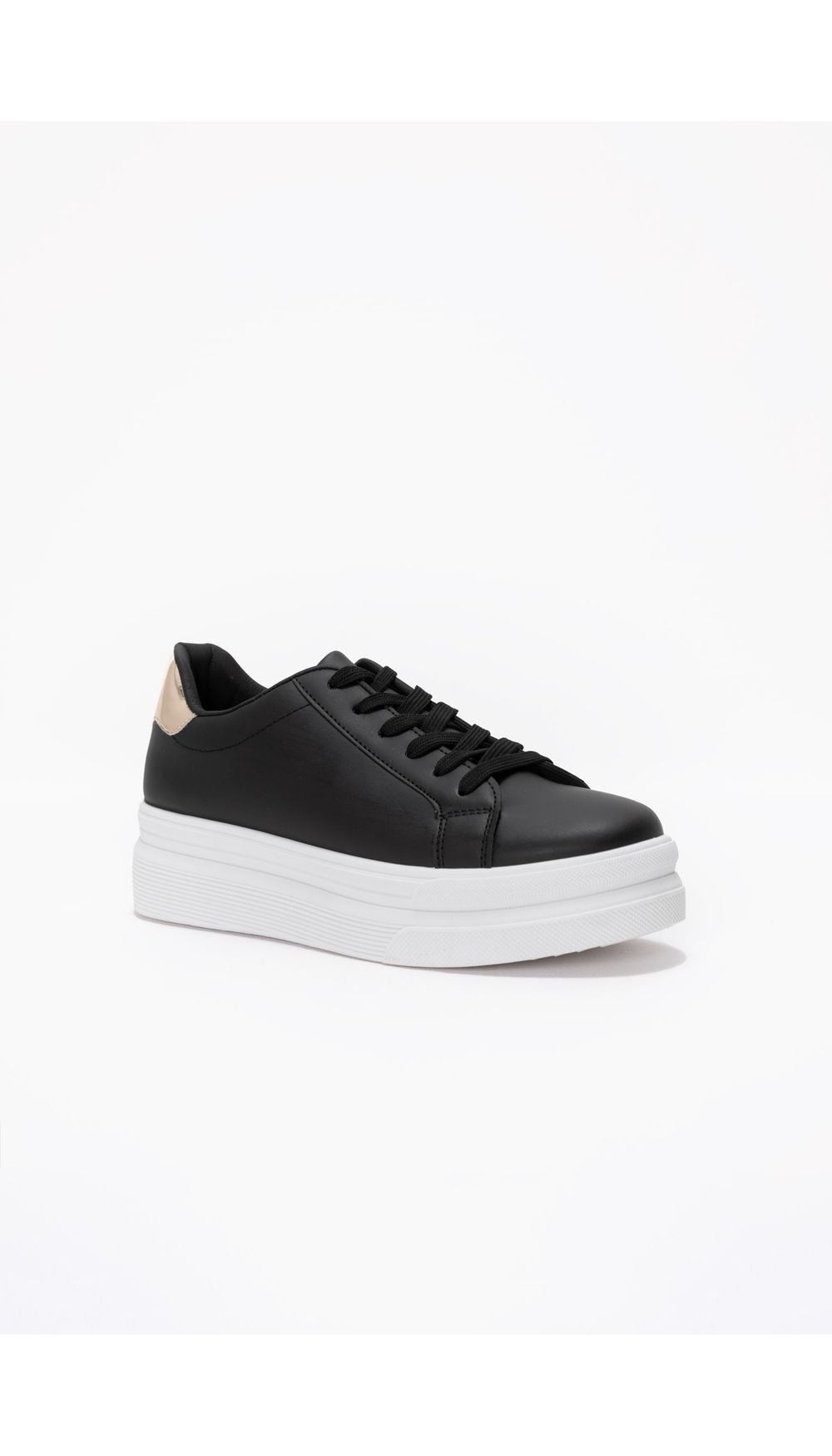 Tenis con plataforma y talonera espejo