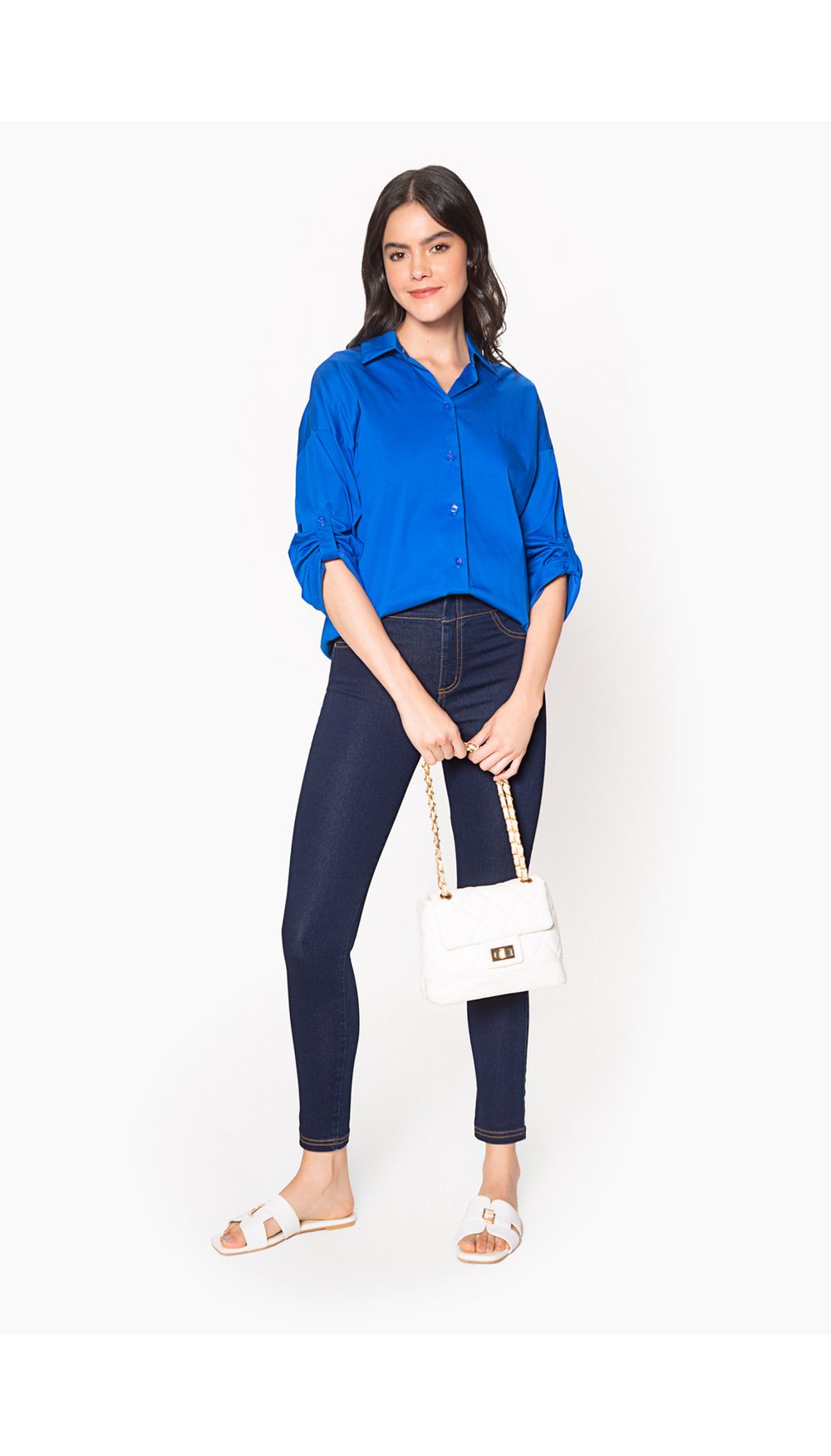 Bluson camisero manga tres cuartos para