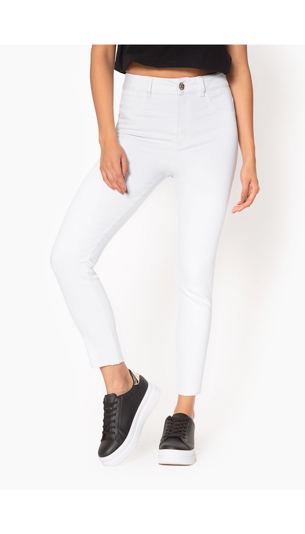 Jean dama tiro alto esencial skinny