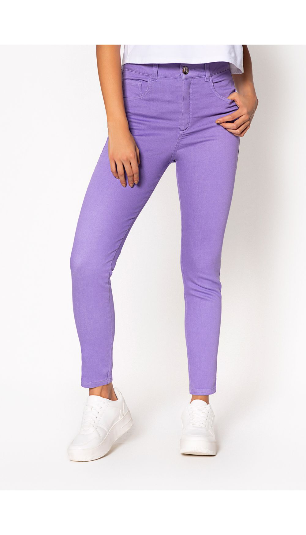 Jean  dama  tiro alto skinny