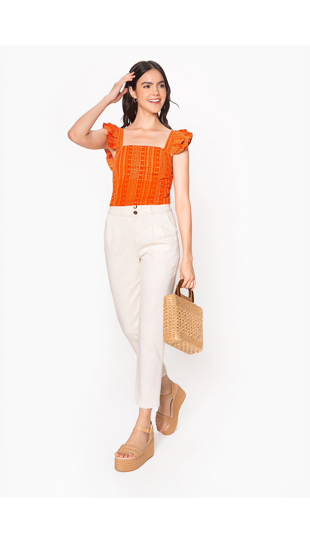 Blusa crop con bolero en mangas