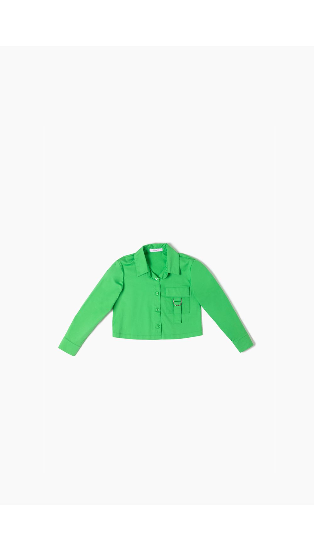 Blusa camisera para niña, largo crop