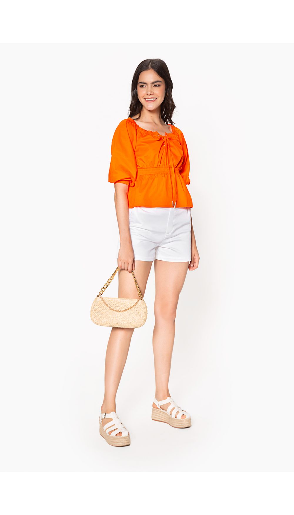 Blusa de hombros descubiertos para dama