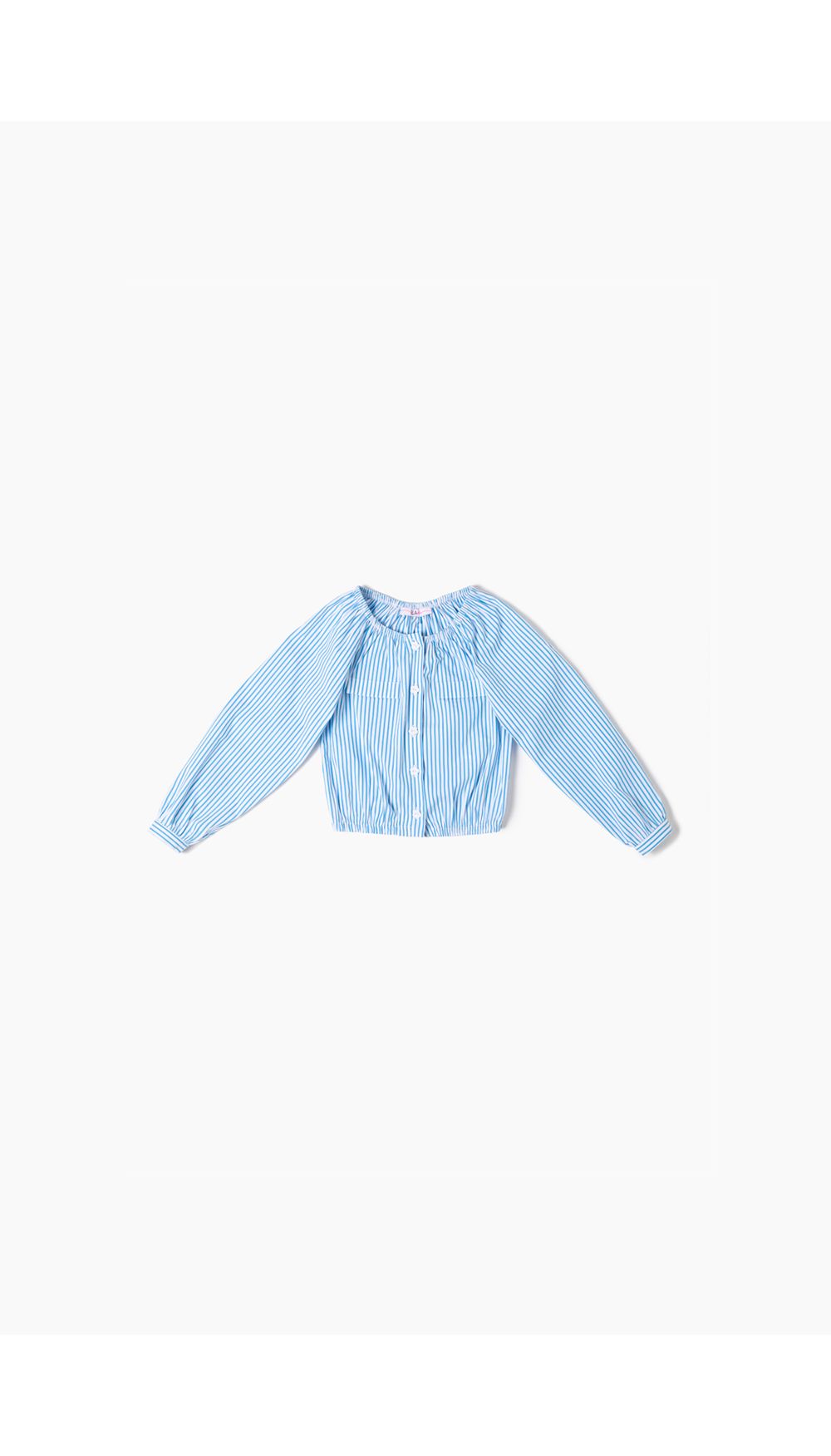 Blusa para niña manga larga cuello redon