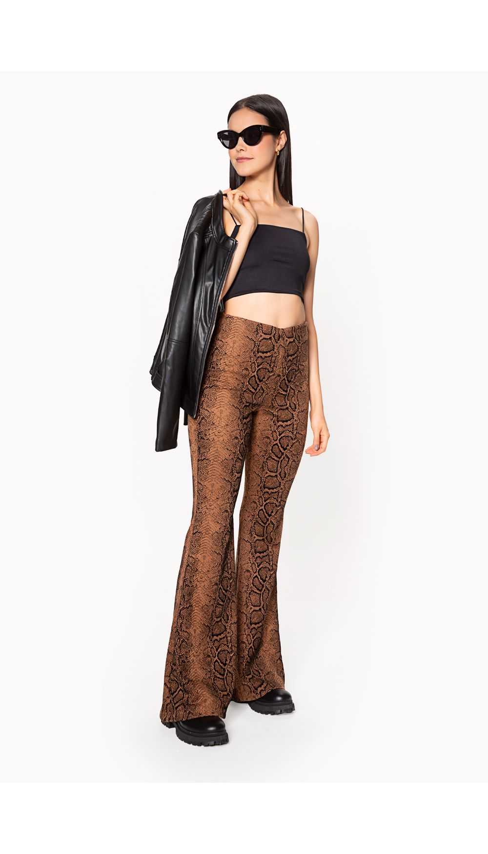 Blusa crop top de tiras