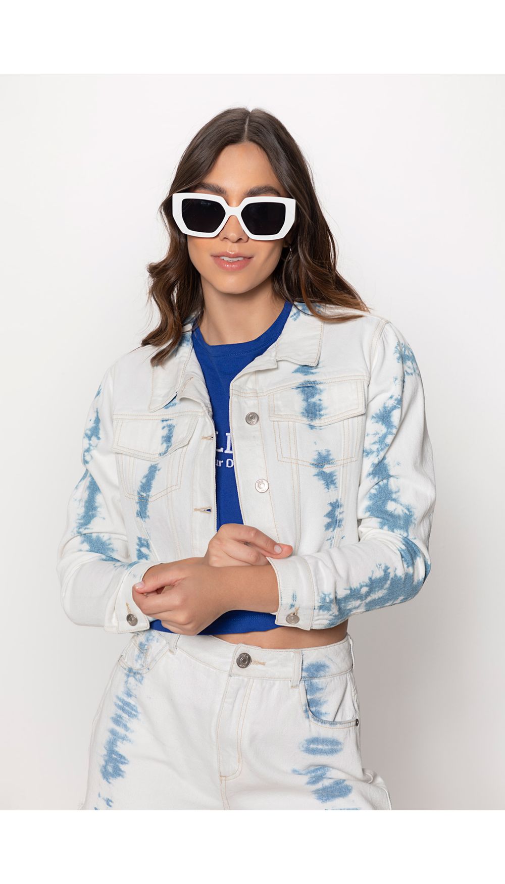 Chaqueta en tie dye para mujer