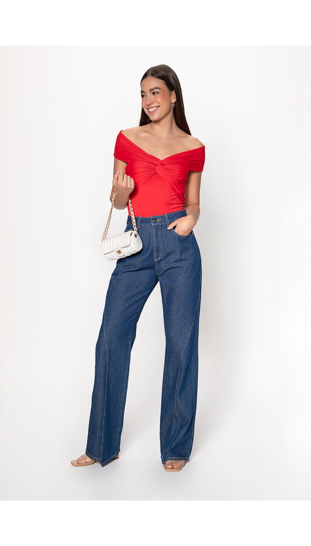Blusa  de hombros descubiertos para muje