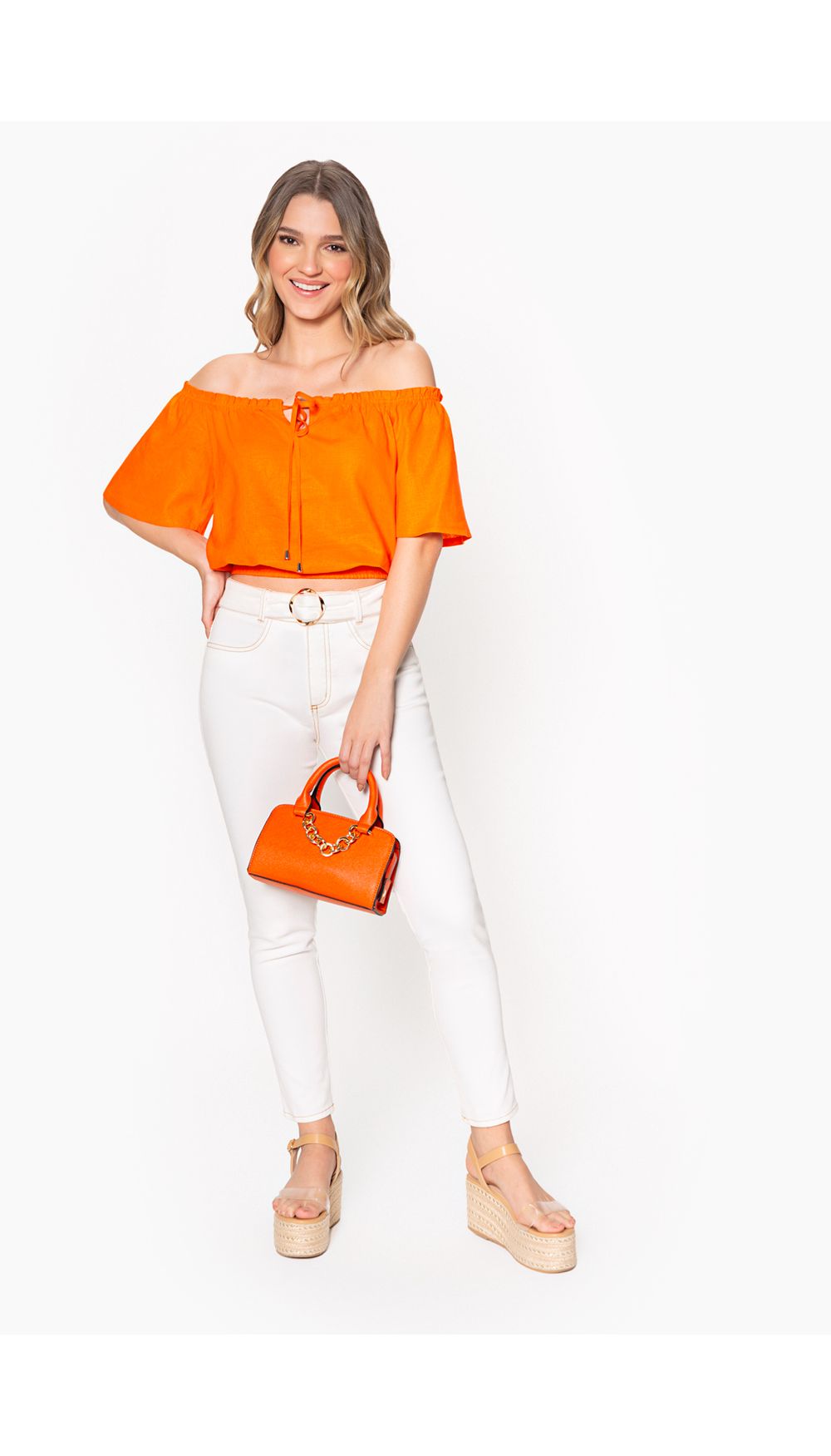 Blusa para dama de hombros descubiertos