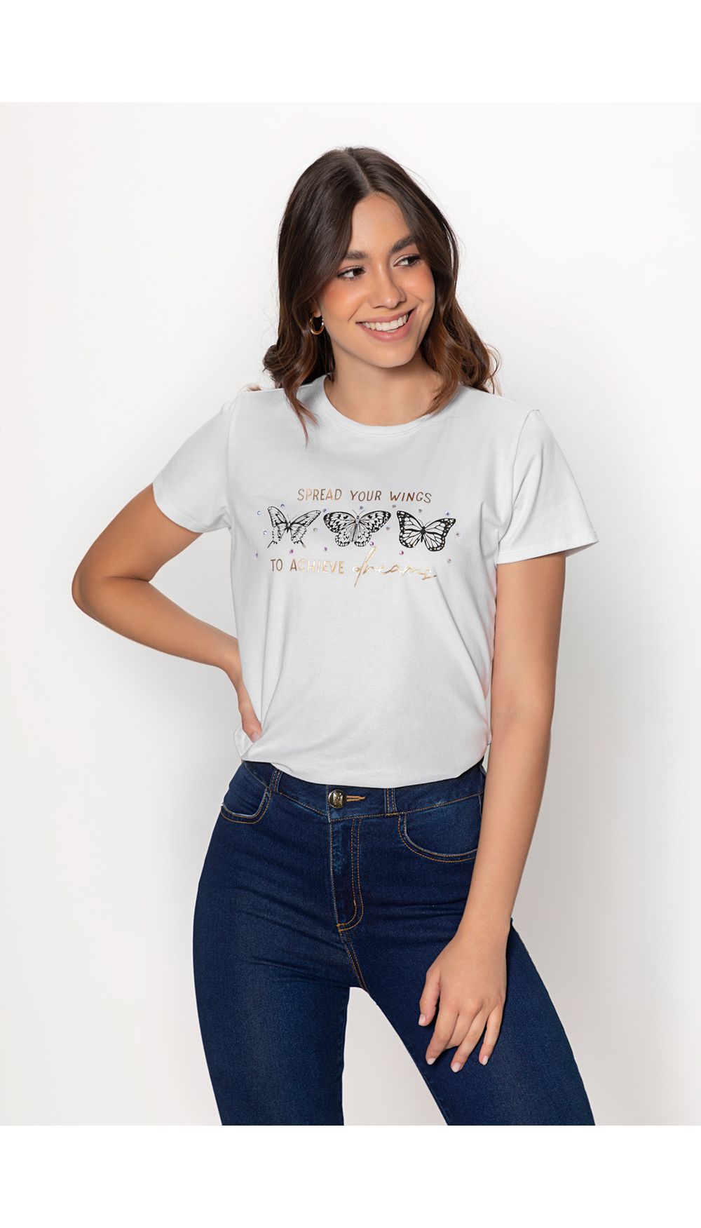 Camiseta para dama manga corta