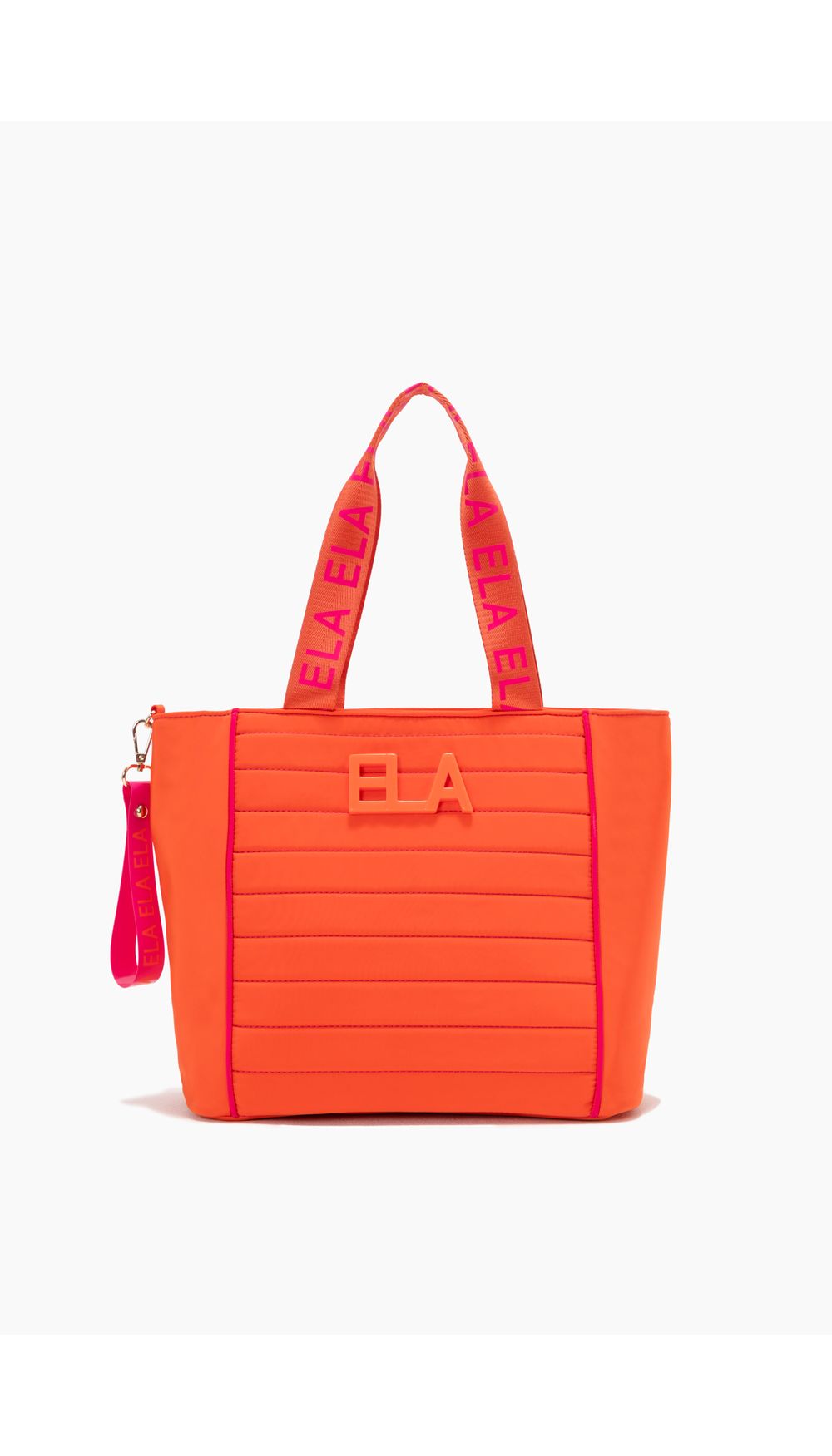 Bolso  en nylon con contraste de tonos y