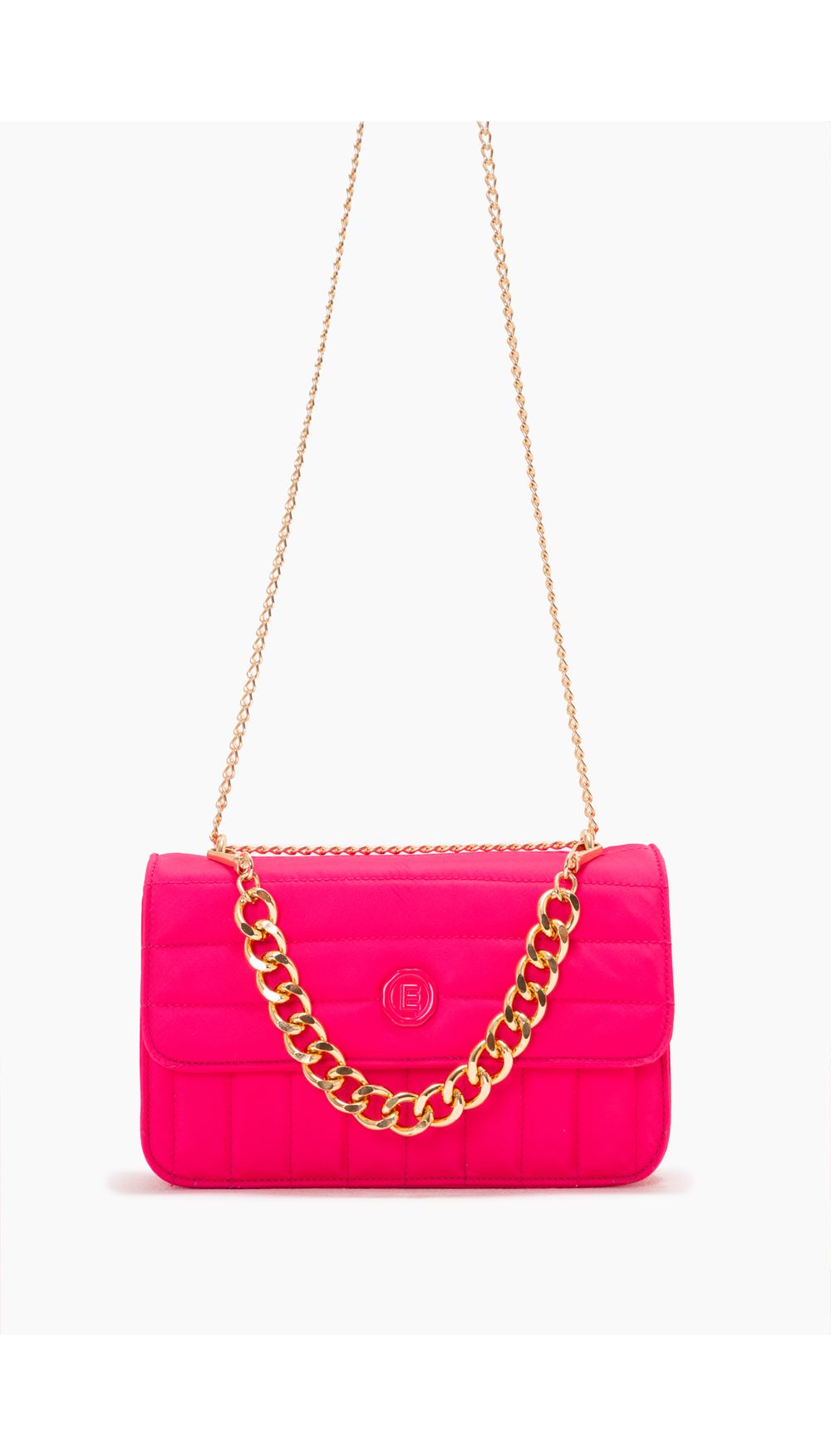 Bolso en nylon acolchado con cadena y lo