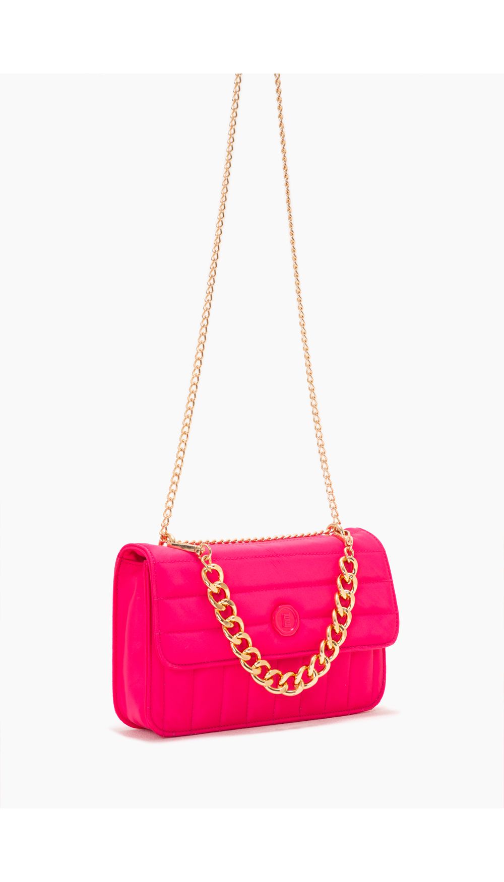 Bolso en nylon acolchado con cadena y lo