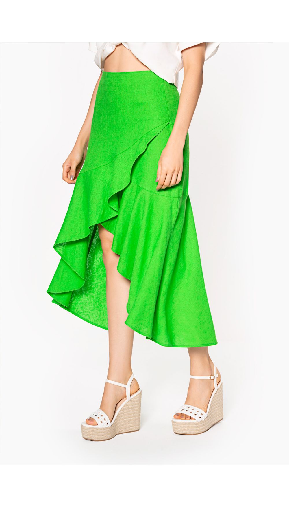 Falda midi para mujer