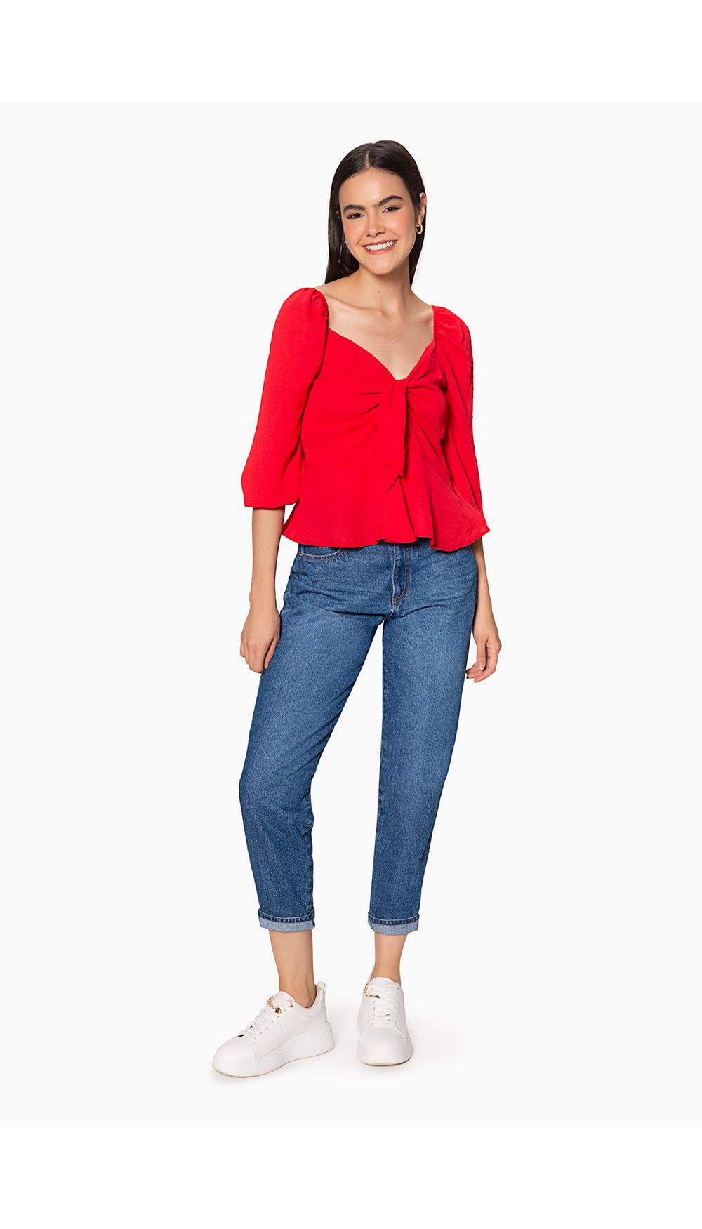 Blusa manga 3/4 cuello neru.
