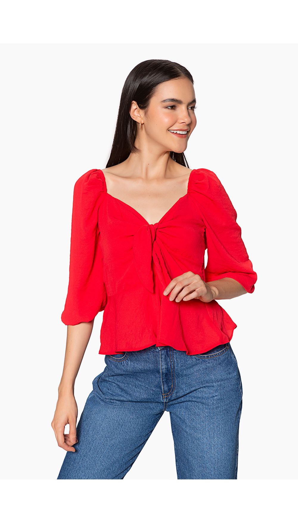 Blusa manga 3/4 cuello neru.
