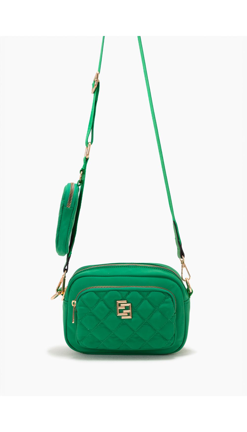 Bolso acolchado en nylon con minibag