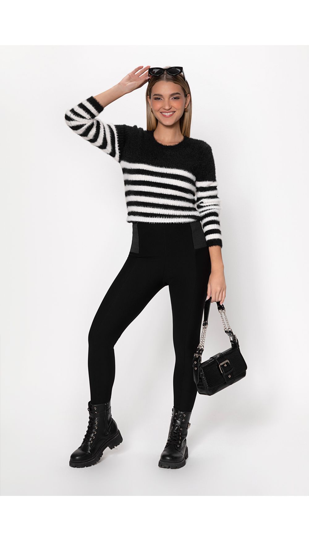 Leggings tiro alto con resorte lateral