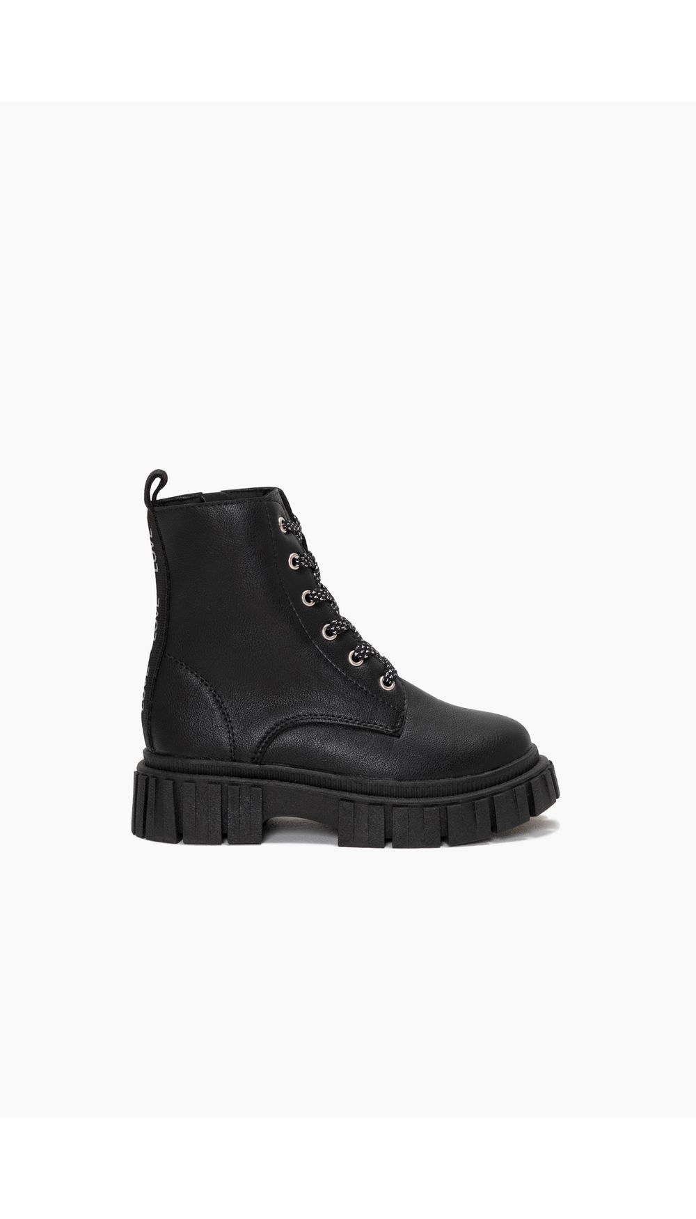 Bota combat con cordon glitter