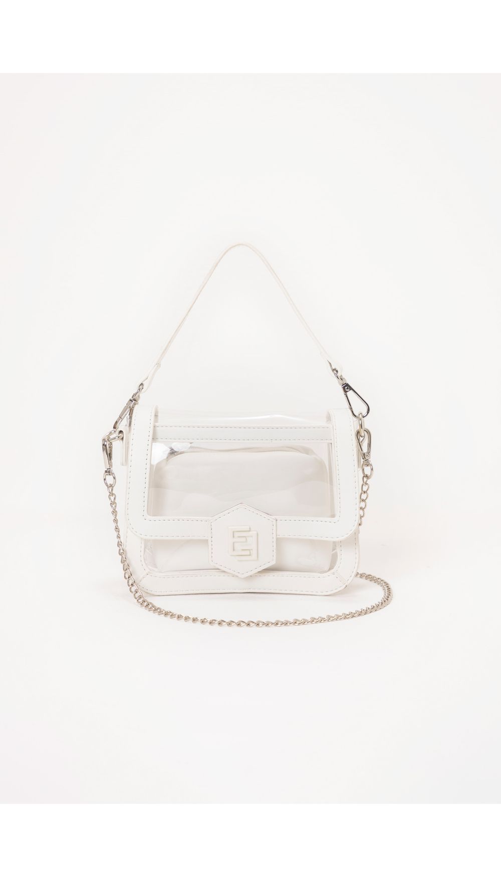 Bolso en vinilo  logo acrílico
