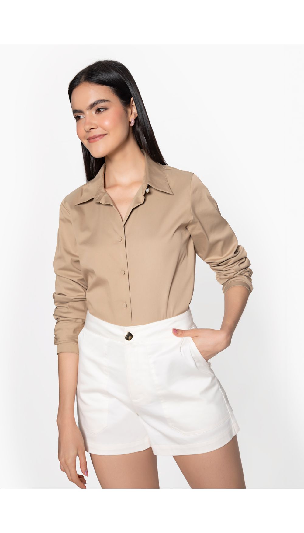 Body camisero con ruche en manga para mu