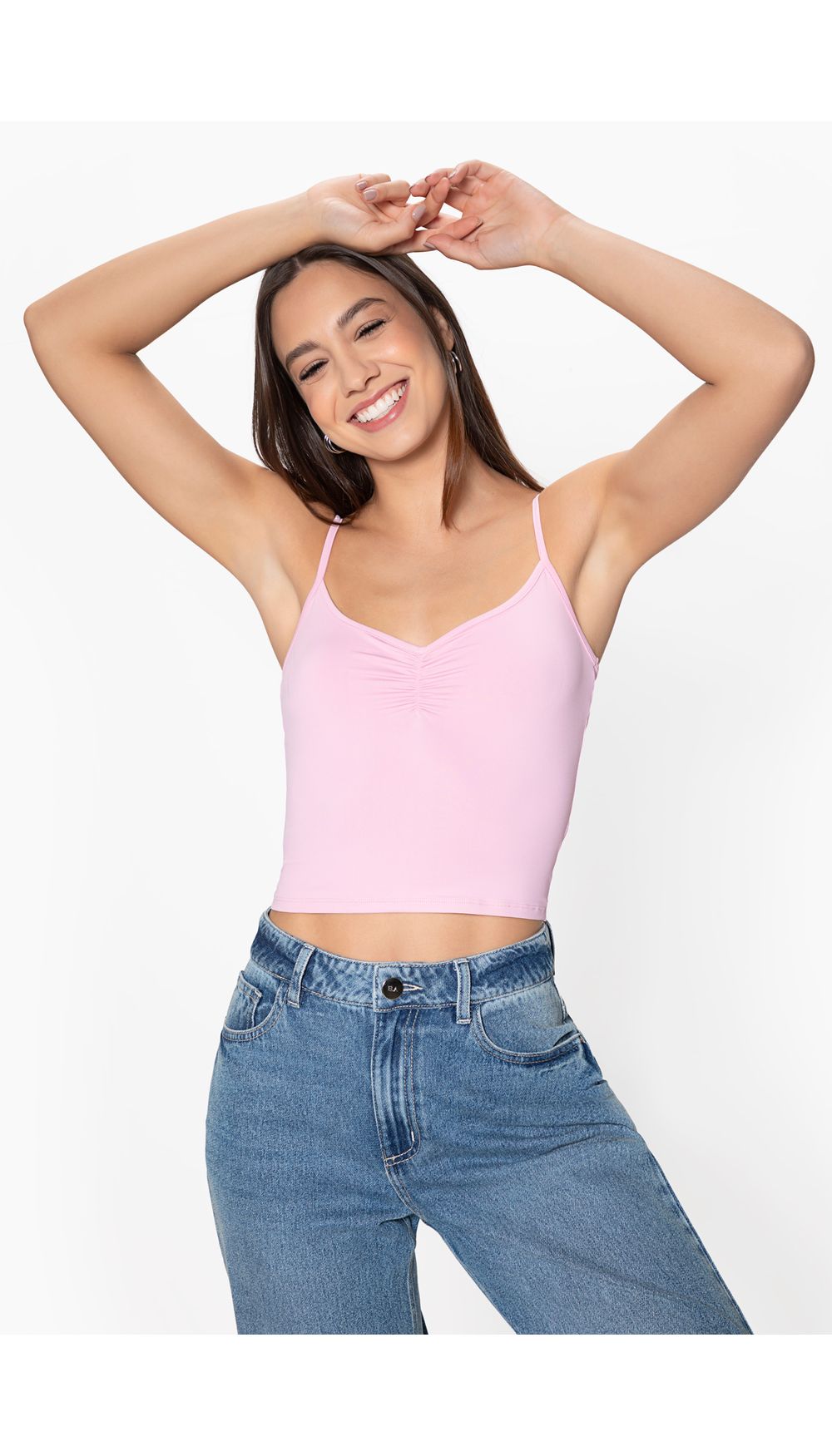 Crop de tiras elastico en escote