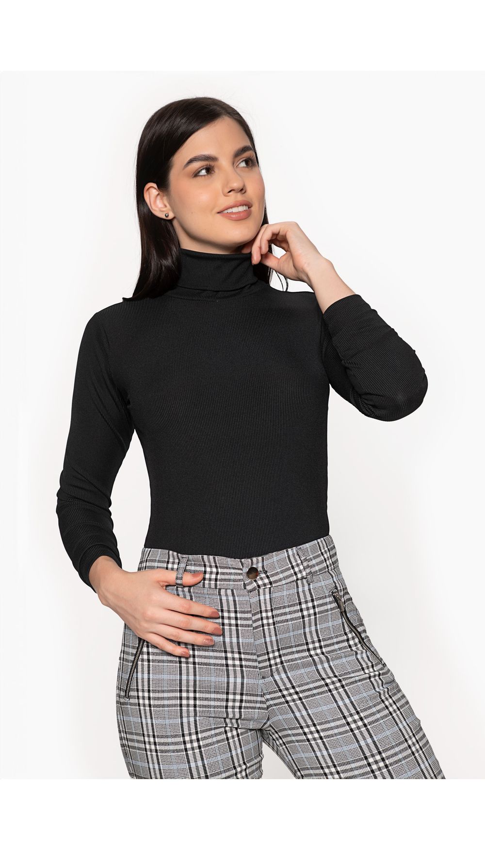 Blusa manga larga y cuello alto